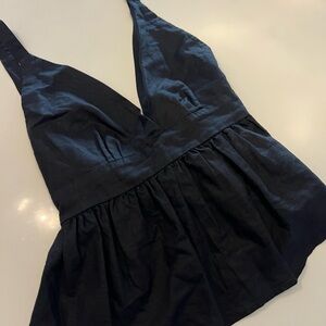 Free People Black Halter Top